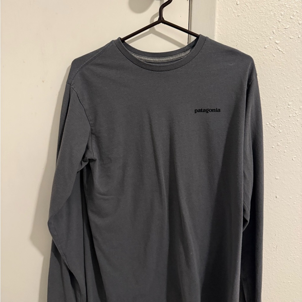 Patagonia Gray Long Sleeve Tee Classic Crew Neck